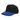 Upside Down Snapback Hat - Black & Royal